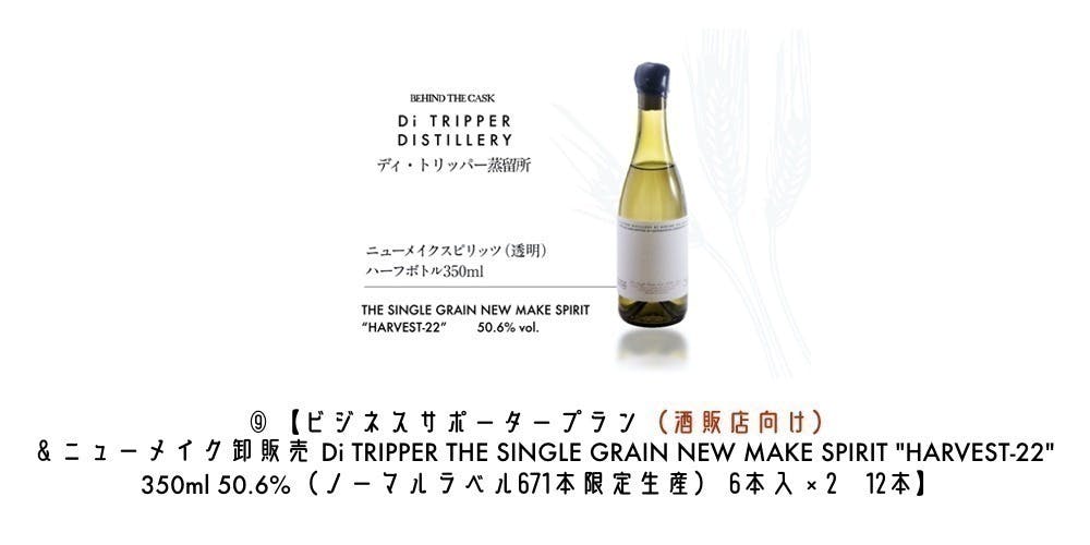 ディ・トリッパー蒸留所ファーストリリース『HARVEST-22.1』1月31日 ディ・トリッパー蒸留所ファーストリリース『HARVEST-22.1』1月31日