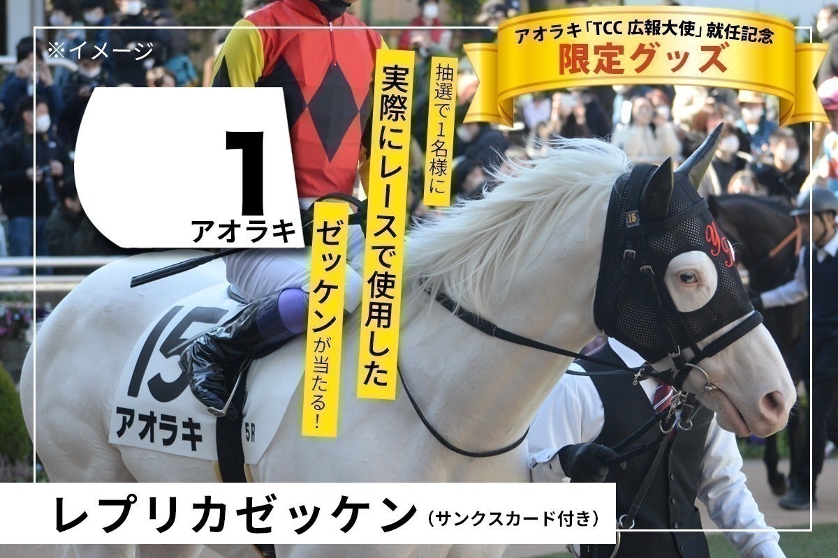 重大発表】 白毛の現役競走馬 アオラキが「TCC 広報大使」に就任!引退 重大発表】 白毛の現役競走馬 アオラキが「TCC 広報大使」に就任!引退