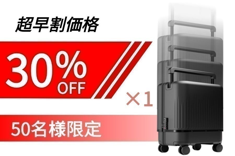 緊急配布】変形スーツケース「VELO」第3世代、4/30まで限定の「10%OFF