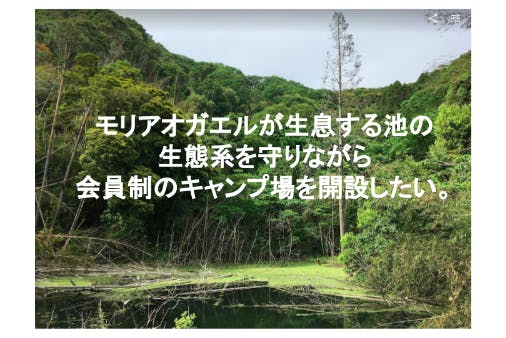 モリアオガエルが生息する池の生態系を守りながら 会員制のキャンプ場を開設したい。 - CAMPFIRE (キャンプファイヤー)