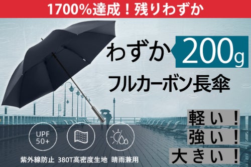 スマホより軽い！強風にも耐えられる、わずか200gのフルカーボン