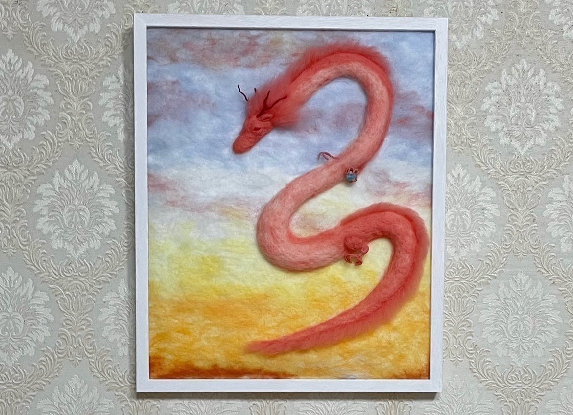 双極性障害の私が、「フェルト絵画の龍神さま」(羊毛)をパリで広めたい