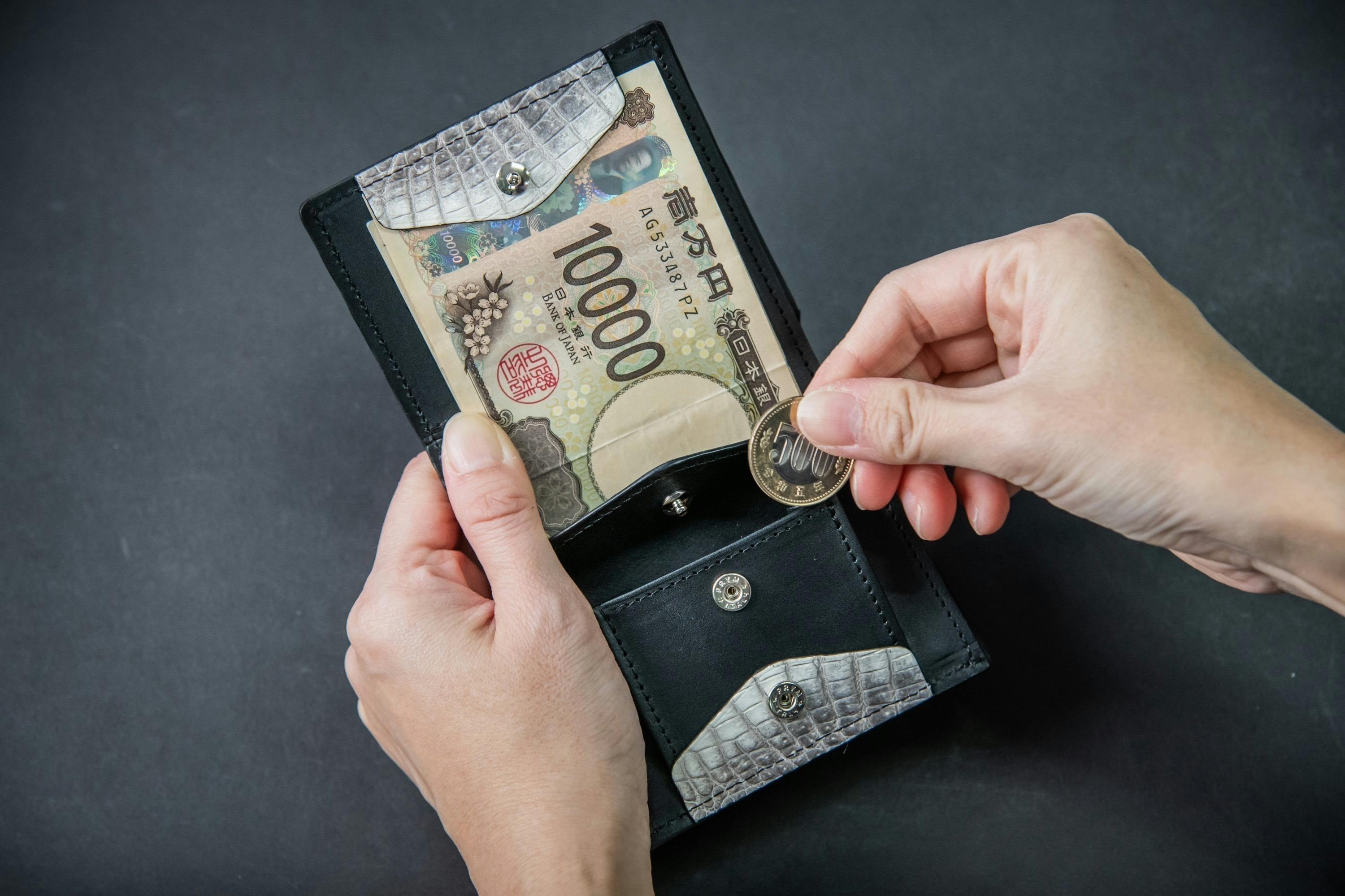 か*ん様 定価28万円位 ヘンローン 本クロコダイル 長財布