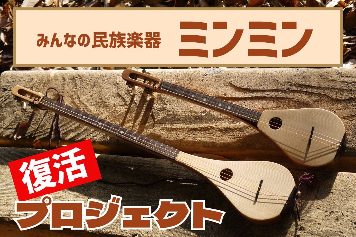 MinMin 三線 木製 専用ケース付きみんなの民族楽器 ミンミン 3弦　廃盤 みんなの民族楽器 ミンミン MinMin ギター 3弦 廃盤 - メルカリ