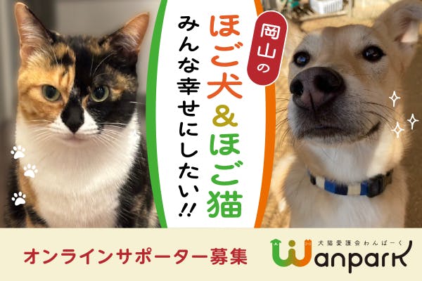 おかやまのほご犬&ほご猫をみんな幸せにしたい!