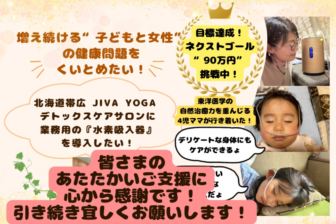 水素吸入器”を導入させ、健康問題を抱える“子どもや女性”を救いたい