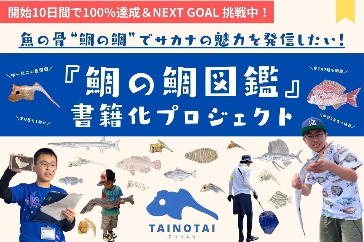 魚の骨でサカナの魅力を発信したい！『鯛の鯛図鑑』書籍化プロジェクト