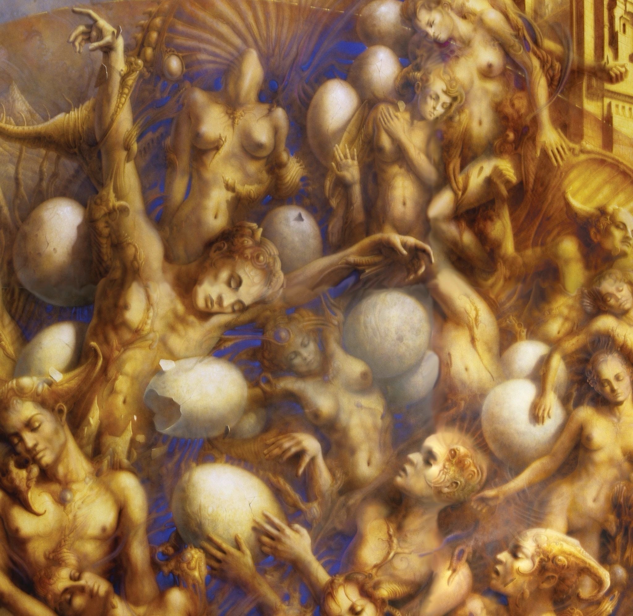 67x112cm大型 油彩画観音様キャンパス手描き原画美術展出品作品真作 洋画専攻 助手、日本画専攻 在学生らが、公募展「第42回 上野の森