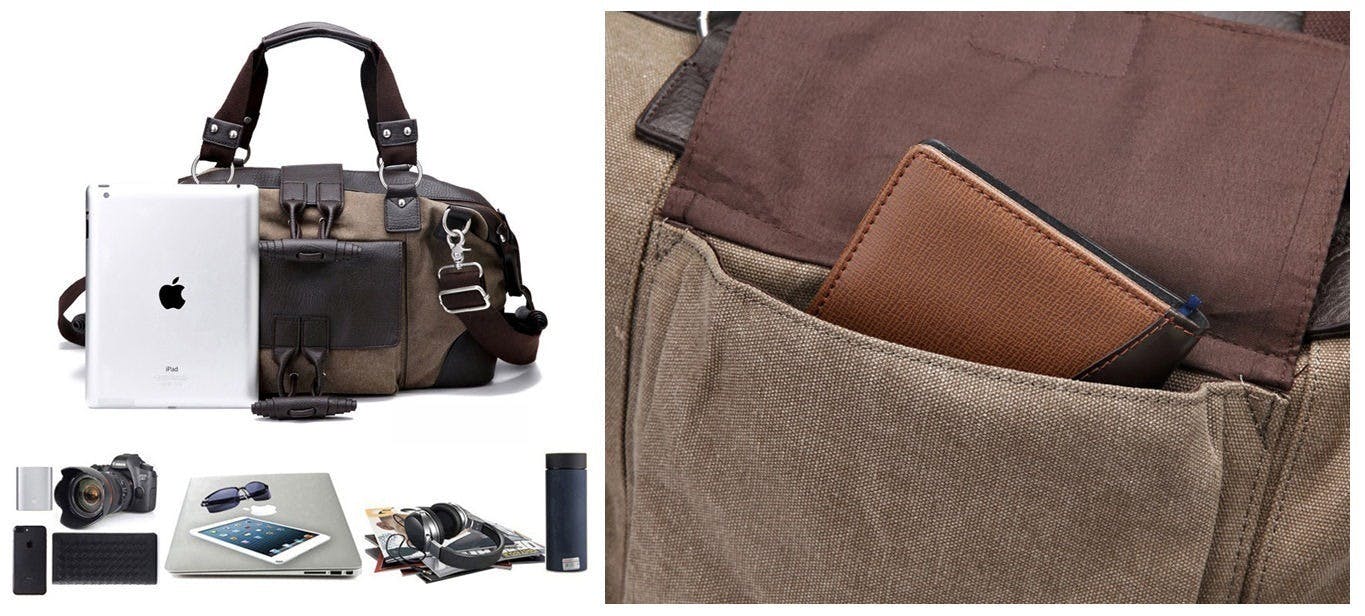 旅も仕事もこれ一つ。厚手帆布×レザー補強の大容量2WAYボストンバッグ