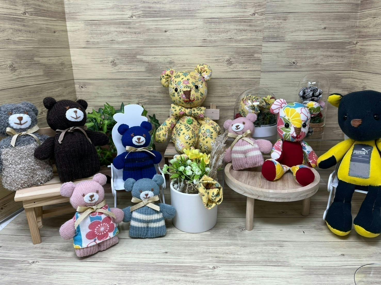 思い出テディベア（Sサイズ）の大きさのイメージです - CAMPFIRE