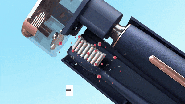 UVクリーナーとマイクロファンでいつでも新品同様衛生的！2Way音波