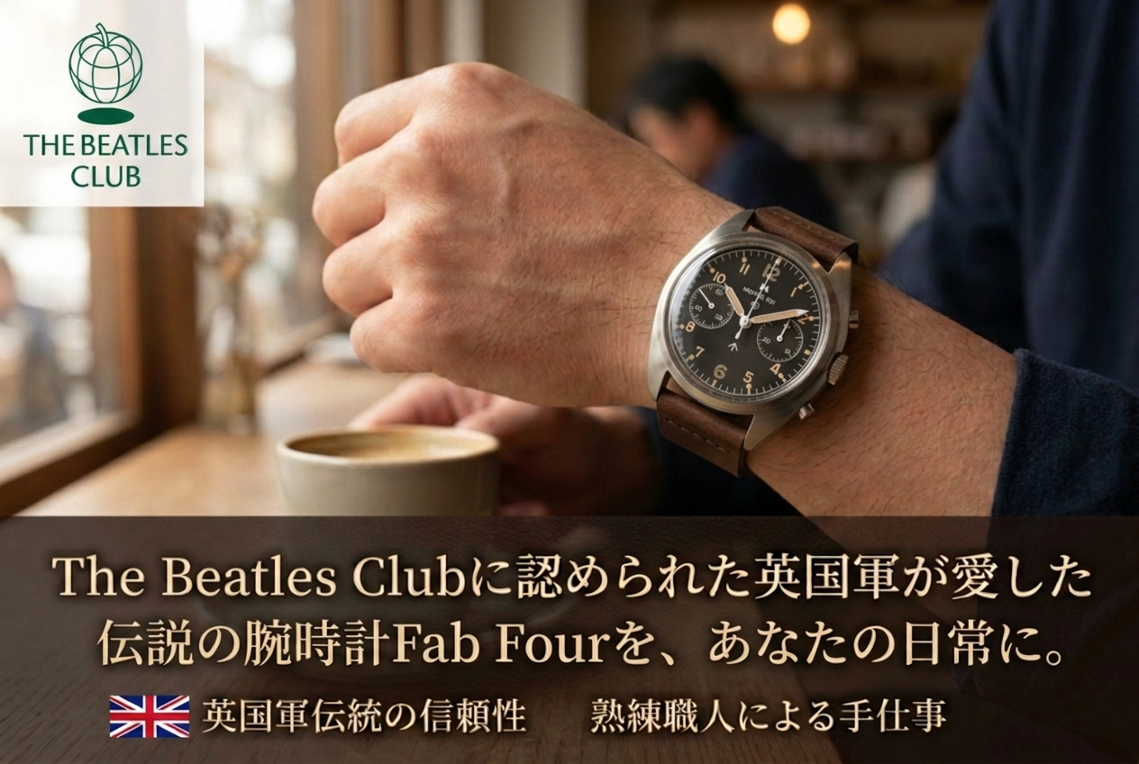 FHB FAB FOUR 6bbレプリカ　軍用クロノグラフ 腕時計 英国軍が愛した伝説の時計Fab Four公式FC絶賛の復刻モデルM.R.M.W