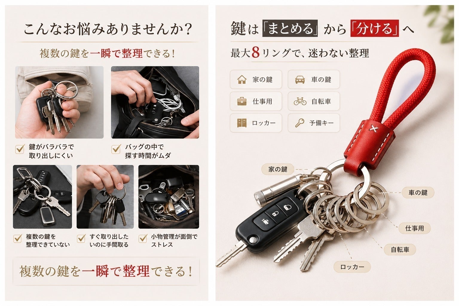 鍵が一瞬で整う。持つだけで変わるキー整理ツール - CAMPFIRE