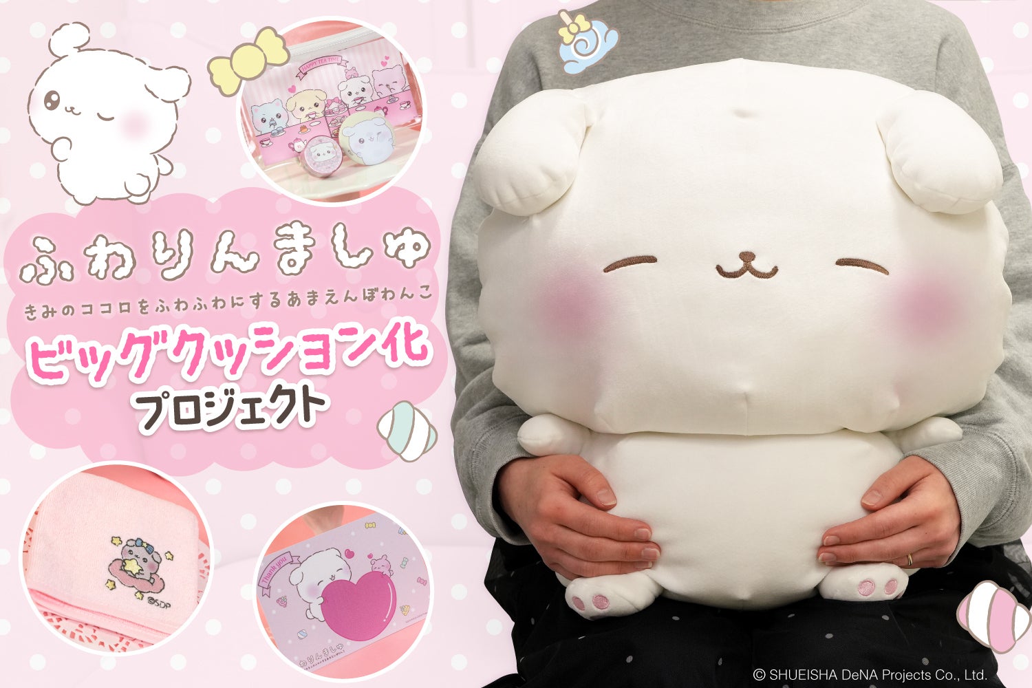 頑張るきみを癒しにきたよ♪ふわりんましゅビッグクッション化