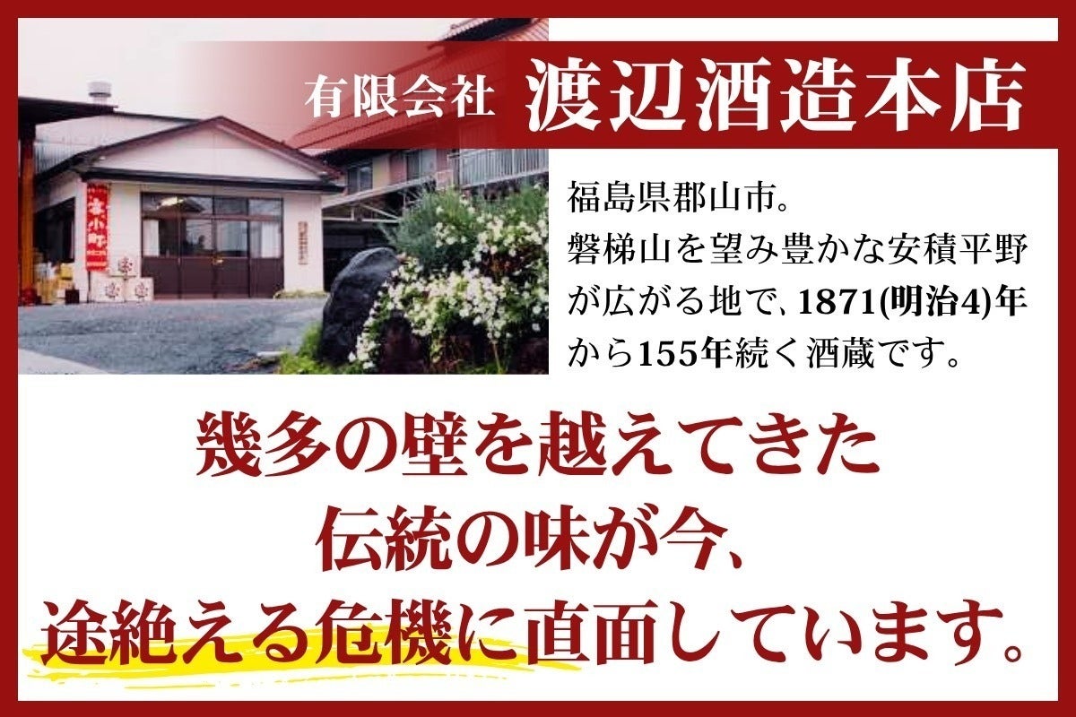 155年の伝統と極上の辛口日本酒『雪小町』、危機からの脱出