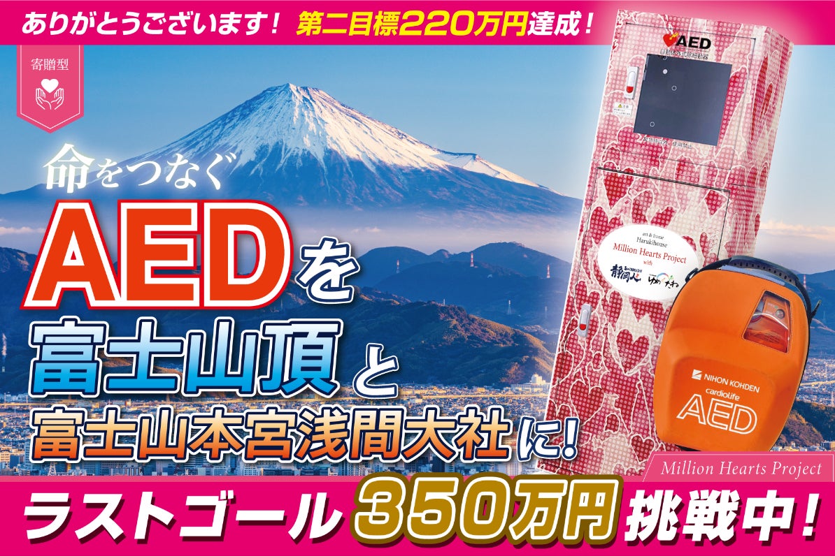 活動報告一覧 - 【命を繋ぐ】AEDを富士山頂へ設置します！！ミリオン