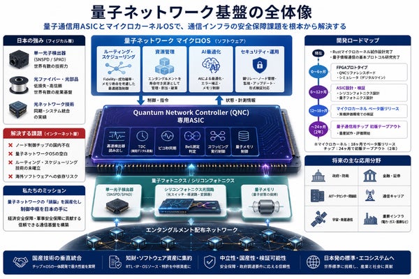 量子通信の安全保障課題を分散型で解決するASIC・OS開発