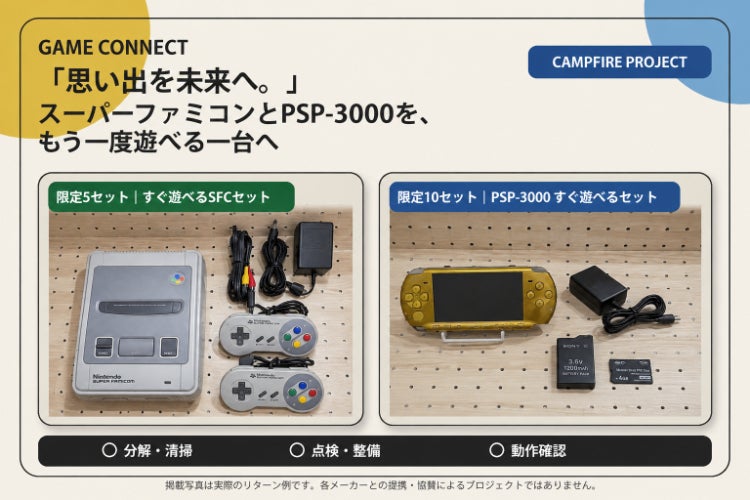 支援総額30万円・200％を突破！PSPセットも完売しました - CAMPFIRE