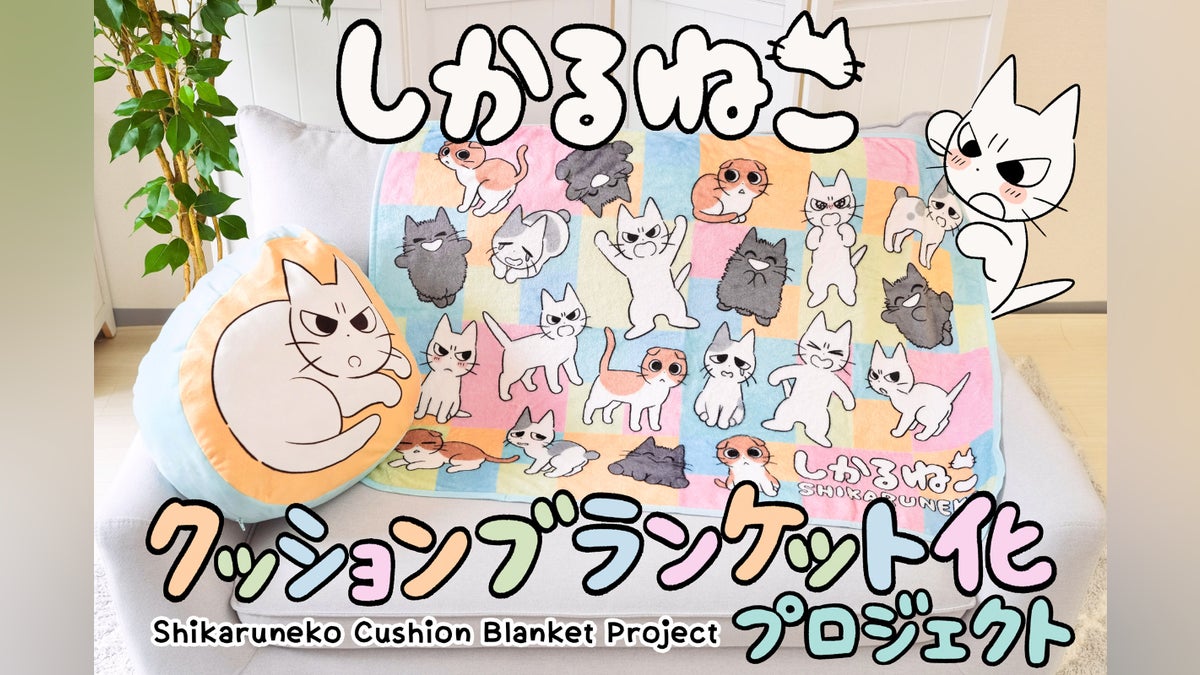 ゆっくり休むのも大事だよ?しかるねこクッションブランケット化 ゆっくり休むのも大事だよ?しかるねこクッションブランケット化