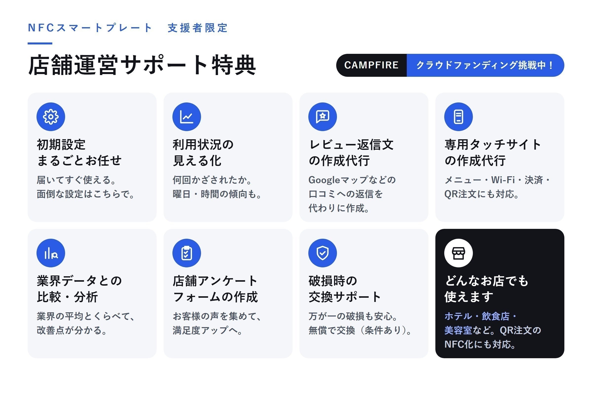 全国の手間やストレスをなくし「楽」を追求するNFC！ - CAMPFIRE
