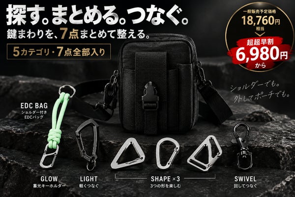 探す・まとめる・つなぐ。5カテゴリ7点全部入りで鍵まわりを整えるEDC福袋