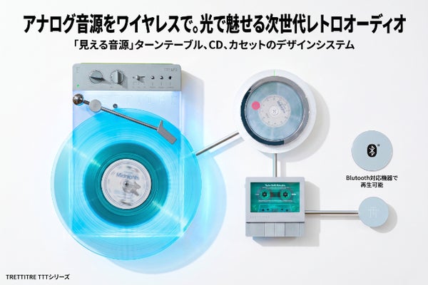 【ついに日本上陸!】アナログ音源をワイヤレスで。光で魅せる次世代レトロオーディオ