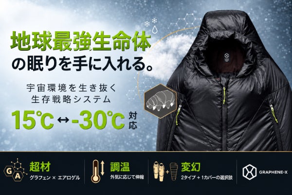 冒険者の究極装備!-30℃で快適に眠る、クマムシの生命力を宿した自動伸縮システム