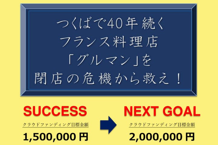 つくばで40年続く老舗フランス料理店 グルマン を残したい Campfire キャンプファイヤー