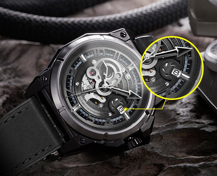 マーケット 腕時計 ビジネス サファイアガラス 20ＭＭ ブラックレザー