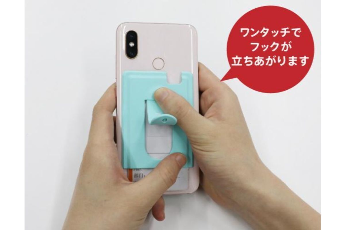 パソコンや車に引っ掛けられる カード収納付スマホホルダー ほぼ全てのスマホに対応 Campfire キャンプファイヤー パソコンや車に引っ掛けられる カード収納付スマホホルダー ほぼ全てのスマホに対応 Campfire キャンプファイヤー