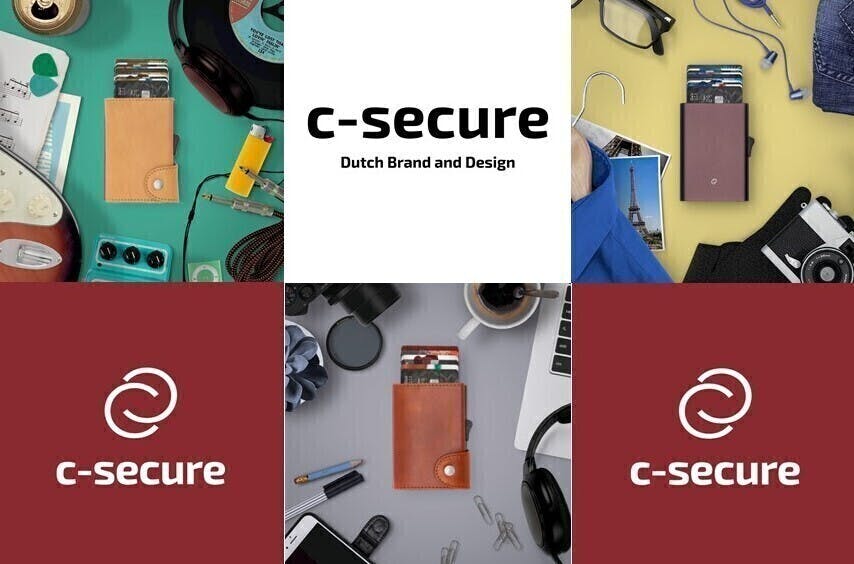 c-secure カードケースホルダーXL ミニ財布(VT)ブラウン オンライン