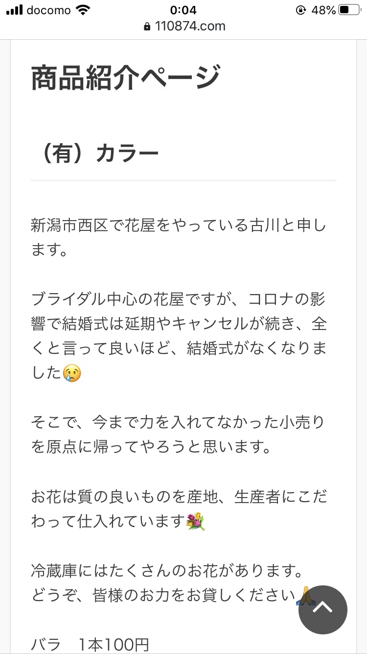 新潟県コロナ支援 訳あり商品サイトの作成と宣伝 Campfire キャンプファイヤー