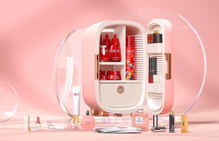 化粧品を最適環境で保管する、コスメ専用冷蔵庫「PINKTOP 化粧品を最適環境で保管する、コスメ専用冷蔵庫「PINKTOP