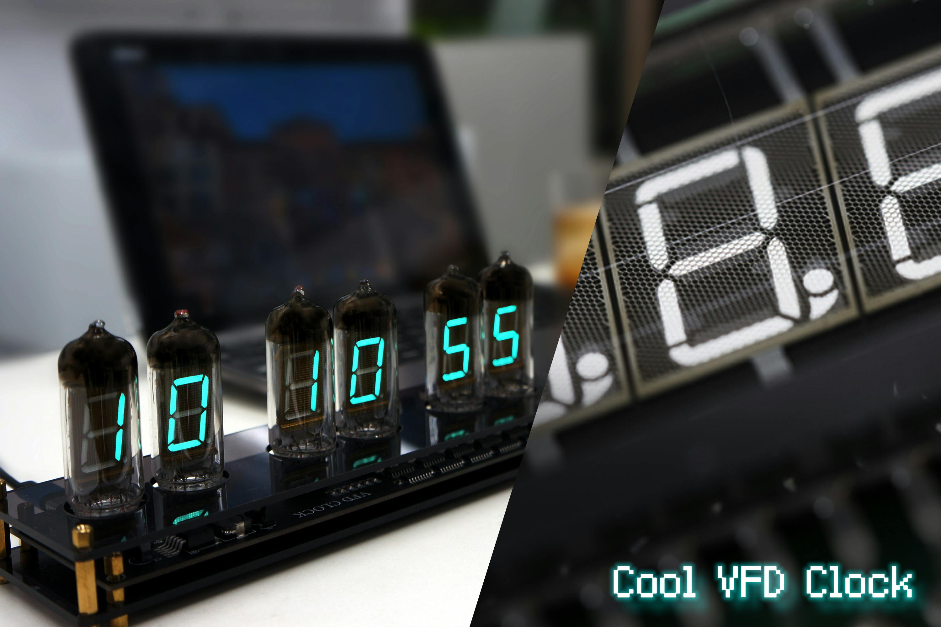往年の国産技術が主役 レトロフューチャー感溢れる Cool Vfd Clock アクティビティ Campfire キャンプファイヤー