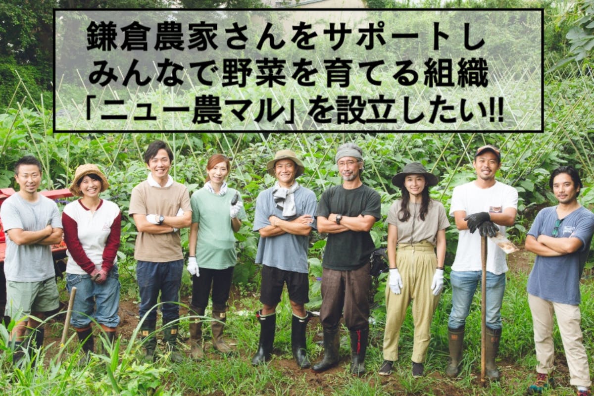 鎌倉農家さんをサポートし、みんなで野菜を育てる組織「ニュー農マル」を設立したい!　CAMPFIRE　(キャンプファイヤー)