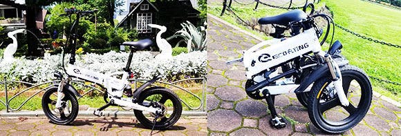 コンパクト＆ハイパワー!快適な折りたたみ電動自転車。7段ギア＆両輪サス付きで楽々 - CAMPFIRE (キャンプファイヤー)