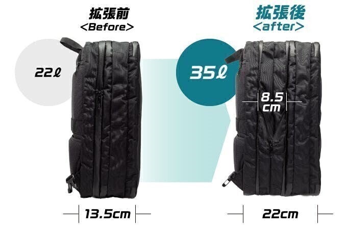 16個の機能搭載！進化版3WAYマルチビジネスリュック「Evoon