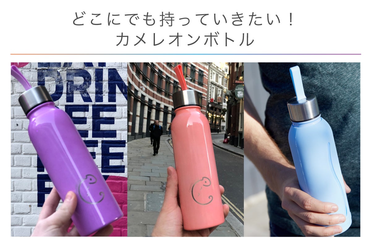 冷たい水を入れると色が変わる！イギリス発！楽しく水分補給できる