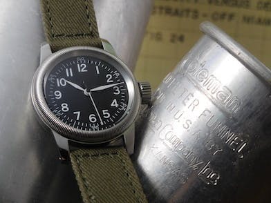 美品 OH済】ELGIN エルジン アメリカ海軍◇復刻 WW2 USN BUSHIPS 手