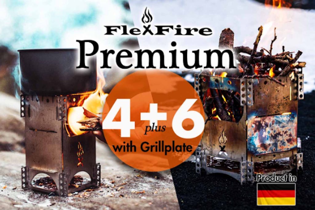 【FlexFire Premium】焚き火を持ち歩く 極薄・携帯・多機能焚火台