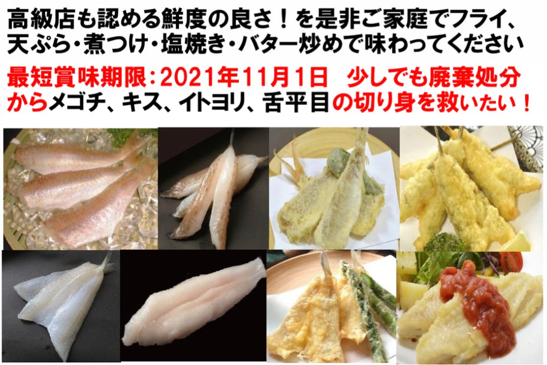 CAMPFIRE　天ぷら・フライ用お魚セット。最短賞味期限：2021年11月1日　(キャンプファイヤー)