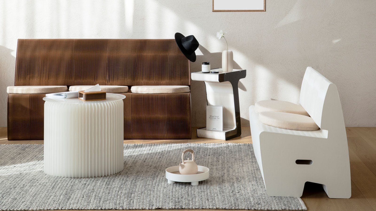 伸ばして使える 縮めて収納 便利な省スペース家具 ペーパーソファー Campfire キャンプファイヤー 伸ばして使える 縮めて収納 便利な省スペース家具 ペーパーソファー Campfire キャンプファイヤー