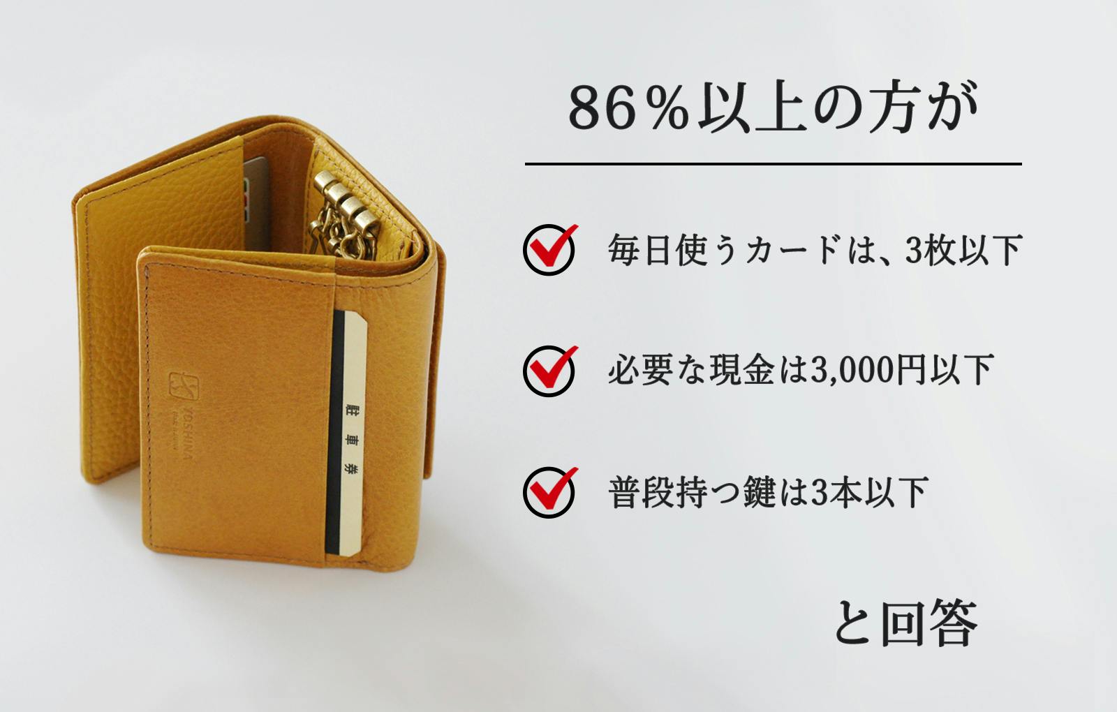 ご報告】YOSHINAキーホルダー付き三つ折り財布は無事出荷致しました