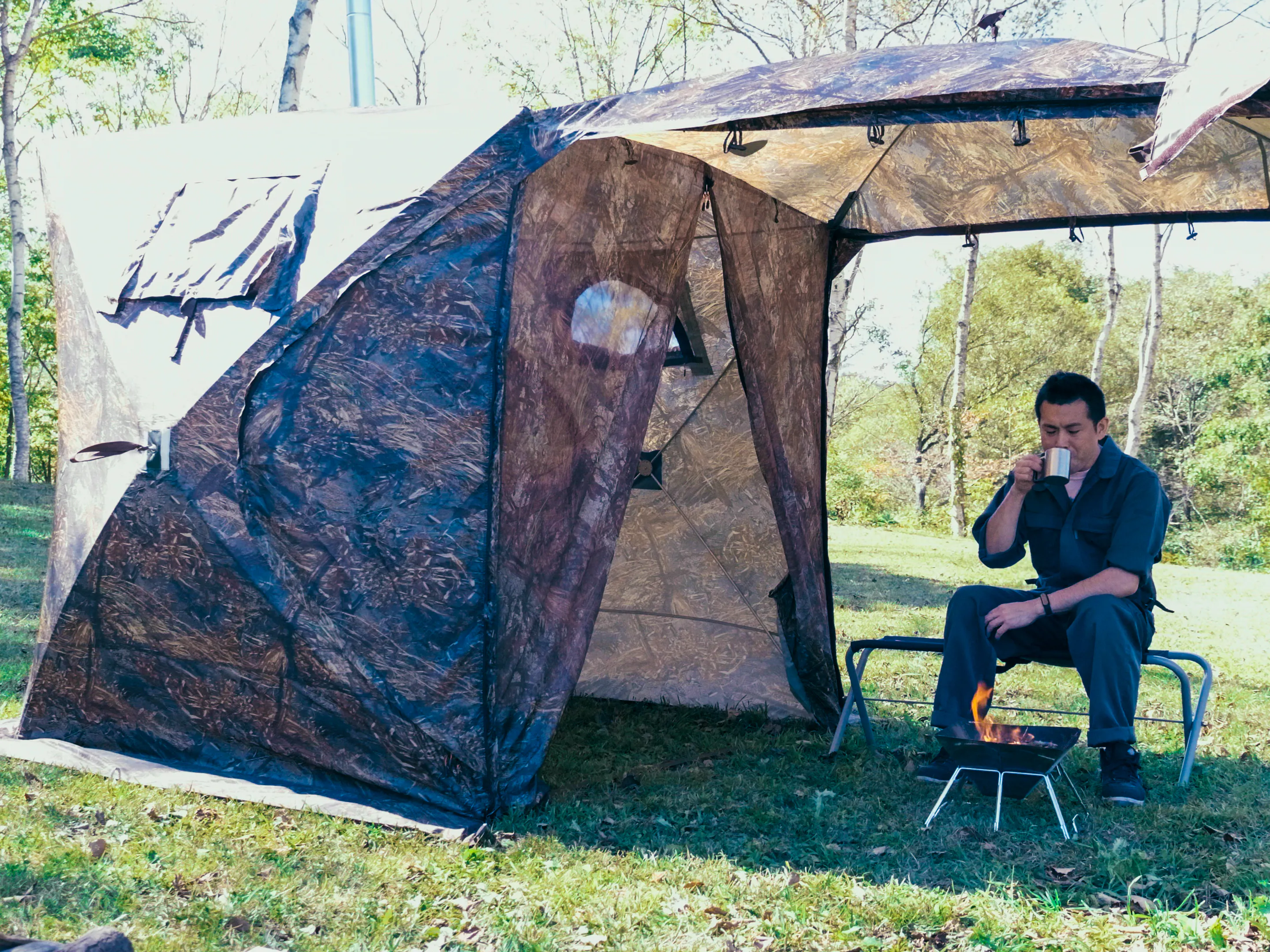 限定1点限り 不人気 テントサウナストーブセット 