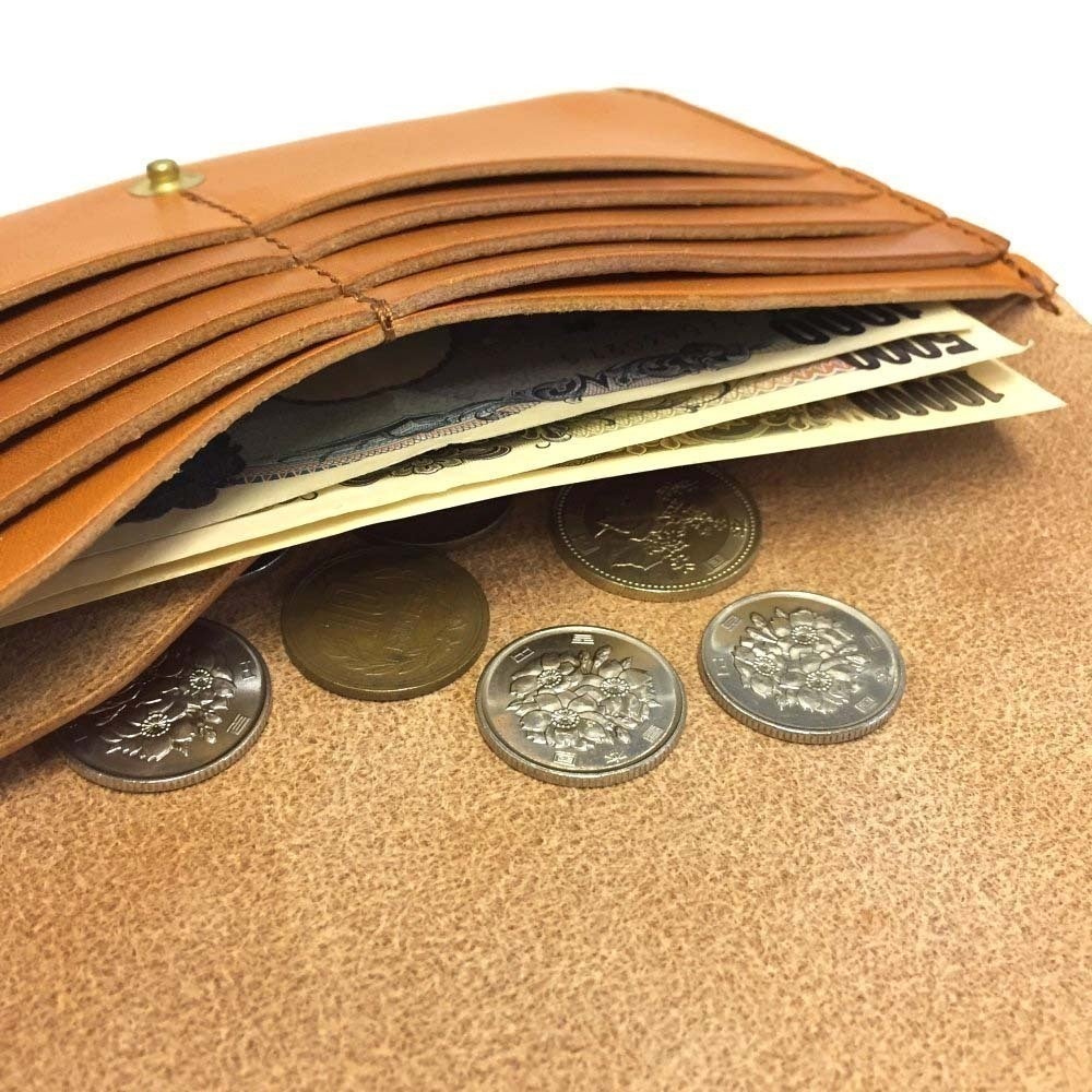 マチの無いスリムなロングウォレット お札 カード コインもしっかり入ります Campfire キャンプファイヤー