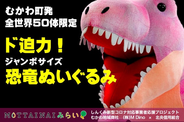 【早い者勝ち‼️】シルバー 恐竜 ぬいぐるみ 50番 ユニフォーム むかわ町発 全世界50体限定 ド迫力！ジャンボサイズ恐竜ぬいぐるみ