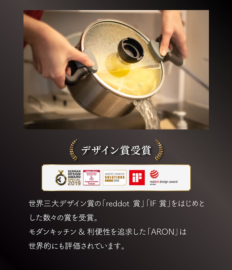 ドイツ発祥の便利鍋!キッチンの救世主「ARON」