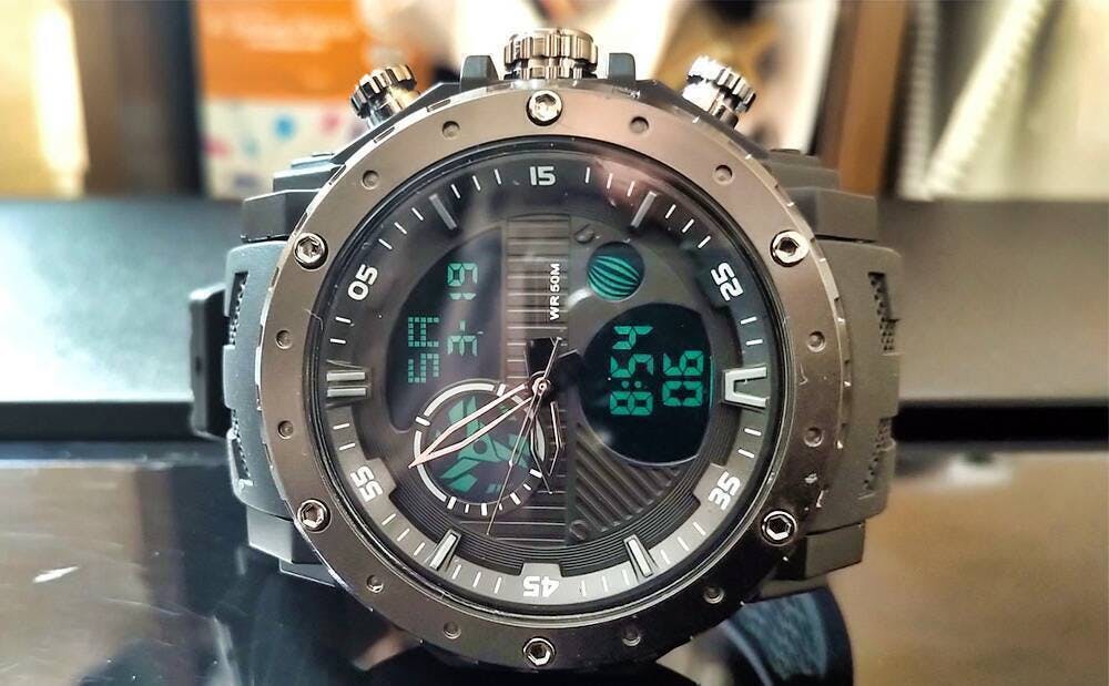 高級合金デュアルディスプレイ腕時計 ムーヴメントデザイン第1弾 Campfire キャンプファイヤー 高級合金デュアルディスプレイ腕時計 ムーヴメントデザイン第1弾 Campfire キャンプファイヤー