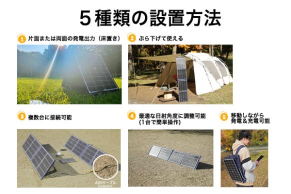 背負いながら発電＆充電を可能に。新時代の【リュック型ソーラーパネル