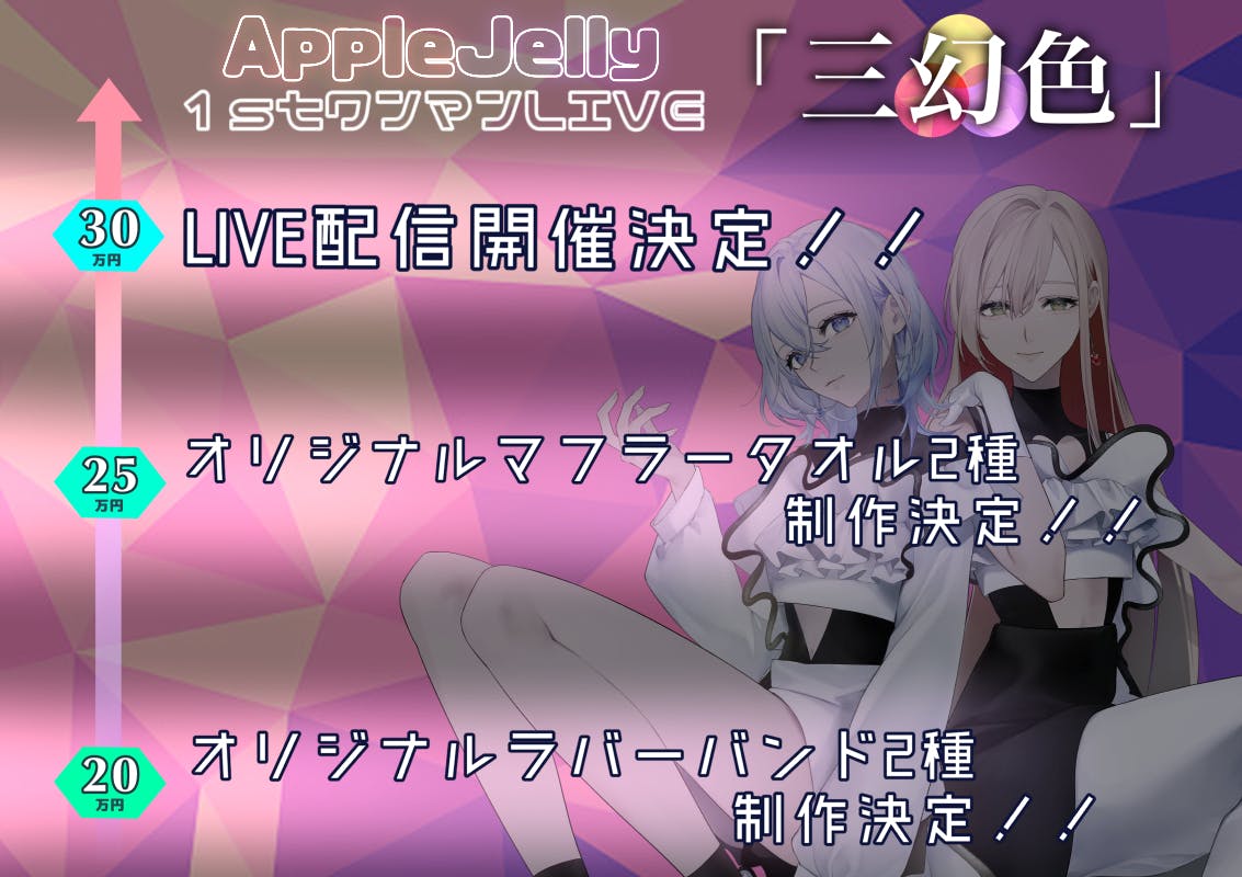 女性歌い手ユニットあぷじぇり 1stワンマンlive 三幻色 実施プロジェクトの支援者一覧 Campfire キャンプファイヤー 女性歌い手ユニットあぷじぇり 1stワンマンlive 三幻色 実施プロジェクトの支援者一覧 Campfire キャンプファイヤー